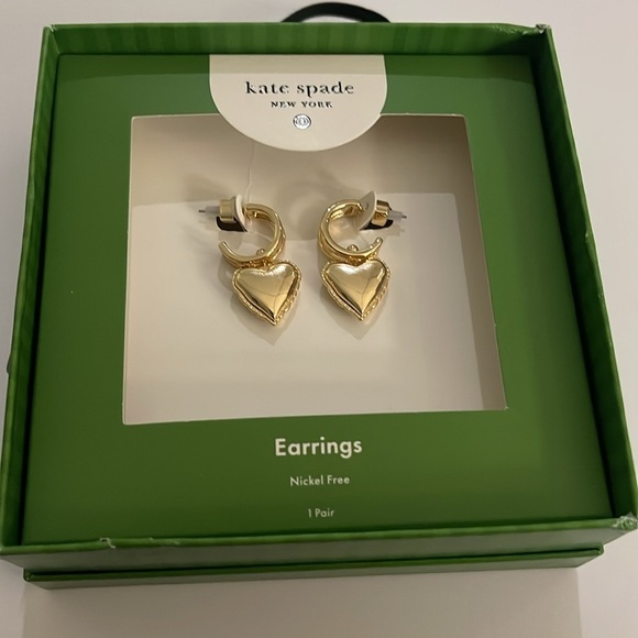 New Kate x Spade Target hoop heart earrings - Picture 4 of 4